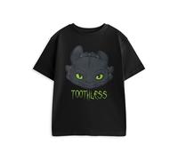 How To Train Your Dragon Boy's Toothless Short Sleeved T-Shirt | Boys Black | Officially Licensed Merch | Size: 13-14 Years How To Train Your Dragon Black 13-14 Years