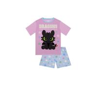 How To Train Your Dragon Girl's Toothless Short Pyjamas in Purple | Size: 11-12 Years How To Train Your Dragon Purple 11-12 Years