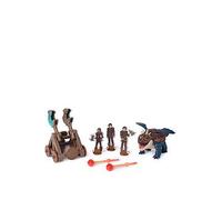 Spin Master Dreamworks Dragons, Trial of Flame, Blazing Battles Catapult Blast Gronckle Playset, Dragon Figure Playset with 3 Cardboard Viking Figures for Ages 4 and up