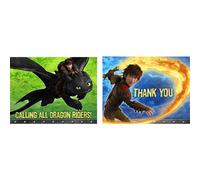 How to Train Your Dragon Invitation & Thank You (8 Pack)
