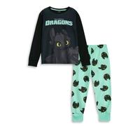 How To Train Your Dragon Long Sleeve Long Leg Pyjama Set | Unisex in Black | Size: 9-10 Years How To Train Your Dragon Black 9-10 Years
