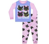 How To Train Your Dragon Pyjamas, Toothless Girls Pyjamas, Dragon Kids Pjs, Girls' Pyjama Sets, Purple 9-10 Years