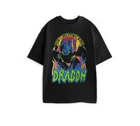 How To Train Your Dragon Toothless Black Short Sleeve Graphic Tee | Don't Mess with My Dragon Unisex Adult T-Shirt | Classic Movie Fan Merchandise | Crew Neck Casual Top