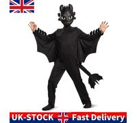 How to Train Your Dragon Toothless Deluxe Kids Costume S-L Fancy Dress Book Day。