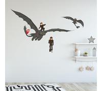 How to Train Your Dragon Wall Art - Hiccup & Toothless Set Wall Vinyl Art Decal Sticker (60 x 30)