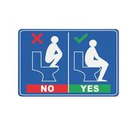 How To Use The Toilet Sign Sign, 8 X 12 Grade Reflective Sheeting Rust Free Aluminum, Weather Resistant, Waterproof, Easy To Mount