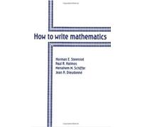 How to Write Mathematics