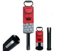 HOW TRUE Golf Ball Retriever, Portable Shag Bag Golf Ball Pick Up with Removable Plastic Tube, Pocket Shagger Storage, Red