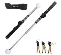 HOW TRUE Retractable Golf Swing Trainer with Sound Feedback, Golf Swing Training Aid with Arm Band for Posture Correction & Strength Practice, Indoor Outdoor Golf Practice Tool