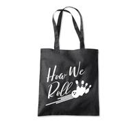 How We Roll Bowling Lanes Tote Shopping Bag 10 Litres Capacity 42 x 38cm