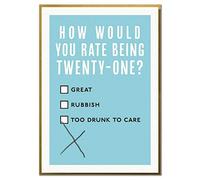 How Would You Rate Being Twenty One? Funny 21st Birthday Card