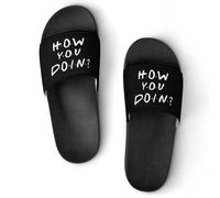 How You Doin Women's House Slippers for Men Shower Slides Bathroom Shoes Sandals 41 (255mm)