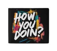 How You Doin1 Funny Wallets Slim Soft Front Pockets Bifold Wallet with ID Credit Card Holder