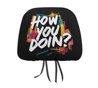 How You Doin1 Novelty Car Headrest Covers Soft Elastic Fabric Seat Rest Cover for SUV Van Truck Sedan