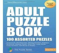 How2Become Adult Puzzle Book:100 Assorted Puzzles - Volume 2 Paperback How2Become Multicolor