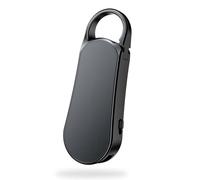 Howabo 64GB Voice Recorder Mini - Keychain Design, 35 Hours Recording Time, Metal Casing, 1536kbps Hi-Fi Audio, One-Button Operation, Voice Activated Recorder for Interviews Meetings (64GB)