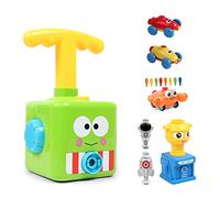 HOWADE Balloon Powered Launch Car Age 3+,Inflatable balloon car toy pump set, Hand Push Air Power Balloon Racer Vehicle Car Toy for Kids/Toddlers Gift