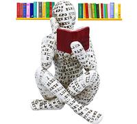 HOWADE Reading Woman Figurine,Pulp Woman Reading Bookshelf Decor-Thinker Style Resin Statue,Abstract Sculptures Collectible Figurines Modern Decor Accents For Teachers' Gift and Office Shelf Desktop