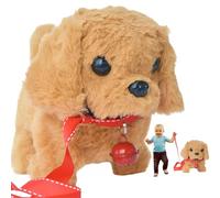 HOWADE Walking Dog Toy for Kids, Electronic Interactive Plush Puppy - Realistic Barking&Tail Wagging Stuffed Robot Pet with Leash, Easter Christmas Birthday Gifts for Toddlers Ages 2-8 Boys Girls