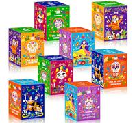 HOWAF 12pcs Day of The Dead Gift Boxes with Window, Dia De Los Muertos Goodie Boxes for Mexican Party Supplies Ofrendas Alter Decor, Sugar Skull Themed Candy Box Colorful Marigold Flower Treat Box
