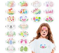 HOWAF 20 Easter Face Paint Stencils for Kids, Easter Stencils for Crafts Reusable, Easter Eggs Stencils for Kids Easter Crafts for Kids Easter Bunny Footprints Stencils for DIY Easter Decorations