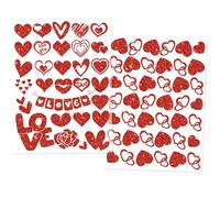 HOWAF 219Pcs Glitter Heart Stickers Valentines Stickers Red Heart Stickers Self Adhesive Love Heart Stickers Small Heart Stickers Valentines Crafts for Kids Scrapbooking Cards Envelopes Gift Bags