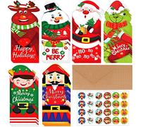HOWAF 24 Pcs Christmas Money Wallet Gift Cards Christmas Money Envelopes Christmas Stickers, Christmas Money Wallets for Cash Gifts Card Voucher Wallet Christmas Money Holder Cards Greeting Cards