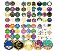 HOWAF 24 Sheets-312pcs Ramadan Mubarak Stickers Eid Mubarak Stickers, Ramadan Eid Self Adhesive Labels for DIY Gifts Envelope Cards Crafts Decorations, A