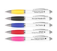 HOWAF 5 PCS Funny Pens for Work Colleague, Work Pens Ballpoint Pen for Funny Leaving Gifts for Colleagues Women Men, New Job Gifts