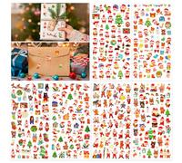 HOWAF 6 Sheets Christmas Stickers for Kids - Santa, Tree, Xmas, Merry Christmas Stickers for Crafts, DIY Cards, Gifts, Party Bag Fillers