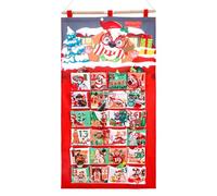 HOWAF Christmas Fabric Advent Calendar, Pet Dog Puppy Reusable Advent Calendar 2025 with 24 Pockets 10x10cm, Fill Your Own Calendar Countdown to Christmas Decorations for Dog Mum & Dad, Pet Lover