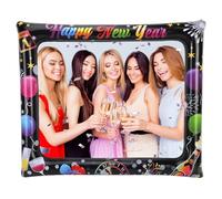 HOWAF Happy New Year Photo Frame Inflatable Selfie Frame, New Years Eve Decorations 2026 Party Props Photo Booth Props for NYE Party Decorations 2026, Multicolor