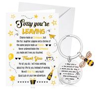 HOWAF Leaving Gifts for Colleagues Women Men, Sorry Your Leaving Cards for Colleagues Leaving Card Coworker Goodbye Card Keyring, Farewell Gift Work Leaving Present for Colleague Leaving Gifts