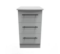 Howard 3 Drawer Bedside Cab(Ready Assembled) Ready Assembled 2 U Dark Grey One Size