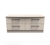 Welcome Furniture Ready Assembled Finsbury 4 Drawer Bed Box - Kashmir Matt, Cream