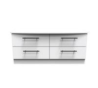 Welcome Furniture Ready Assembled Beverley 4 Drawer Bed Box In White Ash, White