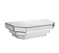 Howard Elliot Mirrored Floating Wall Shelf for Home Decor, Silver Wall Mounted Modern Glass Shelf, Wall Decorative Mirror Shelf for Living Room, Bathroom, Entryway Mirror Ledge (6"H x 16"W x 7"D)