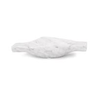 Howard Elliott Collection Delvio Marble Bowl Small, White Natural Stone Decorative Accent for Table, Console or Shelf Display, Modern Minimalist Design, 2H x 10W x 5D