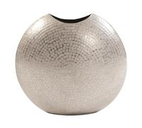 Howard Elliott Frosted Silver Decorative Metal Vase Accent Piece, Large, 15 x 6.5 x 14.25 Inch