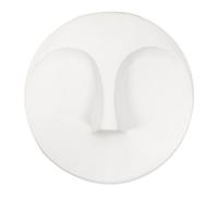 Howard Elliott Round Decorative Face Hanging Wall Sculpture, 10 x 10 Inch, Matte White