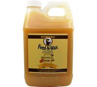 Howard Feed-N-Wax Restorative Wood Furniture Polish and Conditioner 64 Ounce 1/2 Gallon, Beeswax Feeds Wood, Antique Furniture Restoration