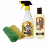 Howard Leather Cleaner and Conditioner Kit for Furniture, Sofa Polish, Car Seat Upholstery Treatment, Couch Care Set (473ml & 236ml)