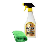 Howard Leather Cleaner Spray, Gentle Upholstery Care for Furniture, Car Seats, Sofa, Vinyl Surfaces with Microfibre Application Cloth, 473ml