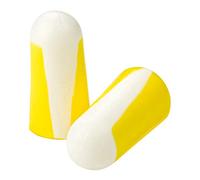 Honeywell Howard Leight Bilsom 303L Single-Use Foam Earplugs 1005073, SNR 33 dB, Large, Yellow & White, Bullet Shape, Uncorded (Pack of 200 Pairs)