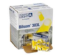 Honeywell Howard Leight Bilsom 303L Single-Use Foam Earplugs, SNR 33 dB, Large, Yellow & White Color, Bullet Shape, Uncorded, 1007192 (Pack of 200 Pairs)