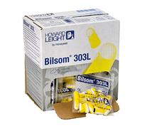 Honeywell Howard Leight Bilsom 303L Single-Use Foam Earplugs, SNR 33 dB, Large, Yellow & White Color, Bullet Shape, Uncorded, 1007192 (Pack of 200 Pairs)