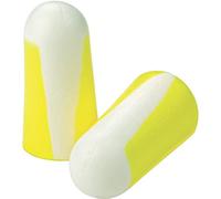 Honeywell Howard Leight Bilsom 303S Single-Use Foam Earplugs, Small Size, Yellow & White Colour, Bullet Shape, SNR 33 dB, 1007193 (Box of 200 Pairs)
