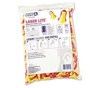 Howard Leight by Honeywell Laser-Lite Single-Use Earplug Refill Pack, SNR 35, 200 pairs