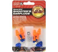 Howard Leight by Honeywell SmartFit Corded Reusable Shooting Earplugs, 2-Pairs (R-01520), Orange with Blue