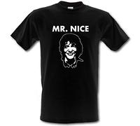 HOWARD MARKS MR NICE Drugs Baron, Author, Legend Heavy Cotton t-shirt Small - XXL (X-Large, Black)